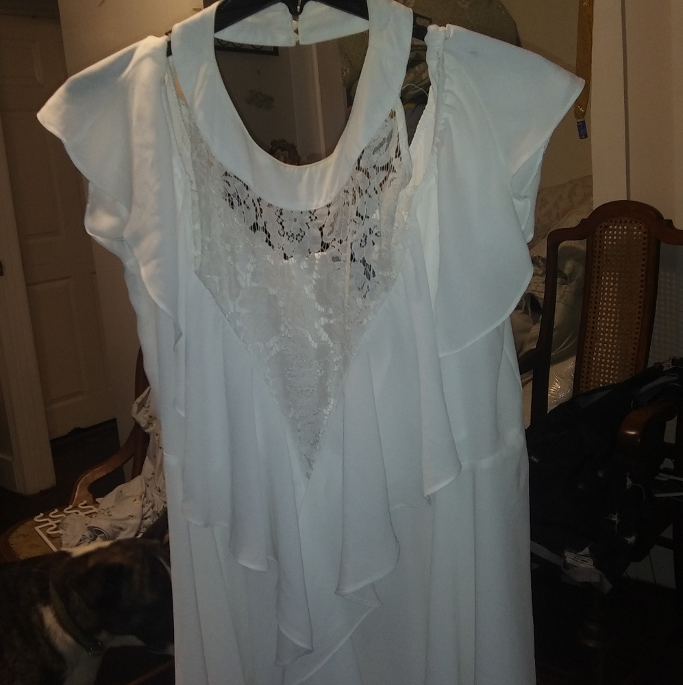 Ashley Stewart white dress